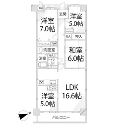 ロワイヤル岡田・手柄山公園の物件間取画像